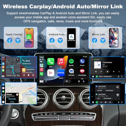HMYC Wireless Carplay Retrofit Kit Decoder Module for Mercedes Benz NTG5.0 B C GLC CLA GLA Class W205 2015-2018 Year, Support Wireless Android Auto, Reverse Camera, Original Car OEM Control - Image 2