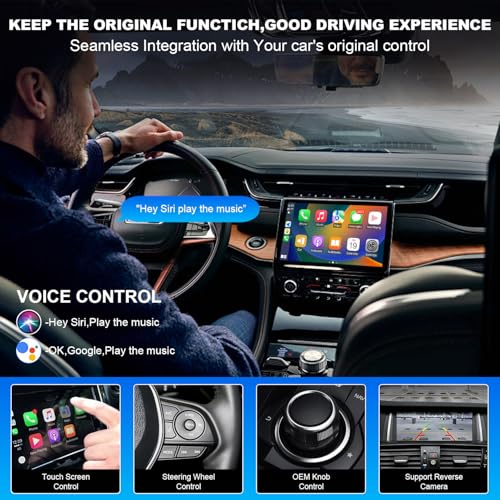 HMYC Wireless Carplay Retrofit Kit Decoder Module for Mercedes Benz NTG5.0 B C GLC CLA GLA Class W205 2015-2018 Year, Support Wireless Android Auto, Reverse Camera, Original Car OEM Control - Image 4