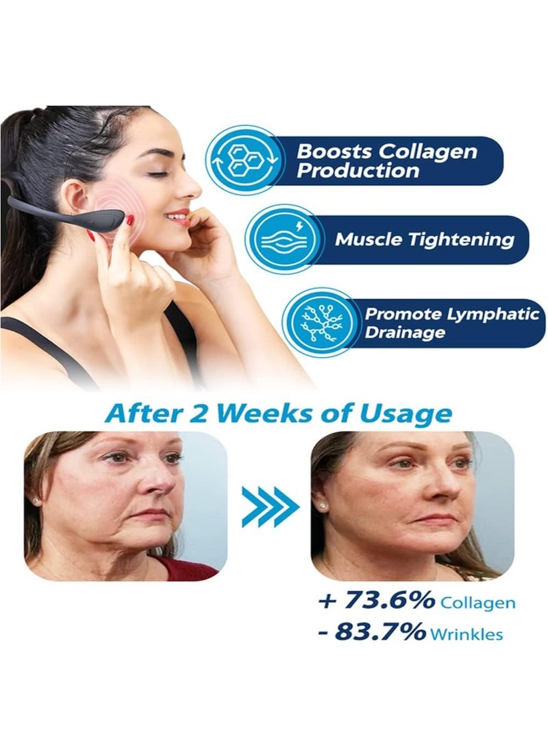 عام جهاز تجميل الوجه بشكل V بتقنية الميكروكرنت، جهاز تدليك الوجه الكهربائي لتشكيل الوجه بشكل V، جهاز تدليك لرفع الوجه - Image 5