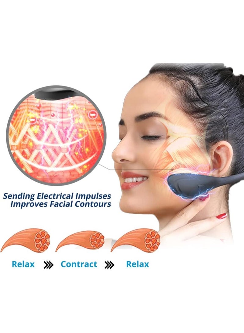 عام جهاز تجميل الوجه بشكل V بتقنية الميكروكرنت، جهاز تدليك الوجه الكهربائي لتشكيل الوجه بشكل V، جهاز تدليك لرفع الوجه - Image 4