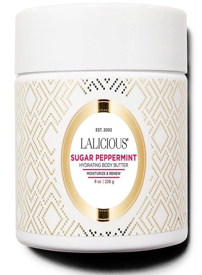 LaLicious Sugar Peppermint Body Butter - Moisturizing & Hydrating Whole-Body Lotion with Peppermint Essential Oil Body and Skincare Products (8oz) - Image 1