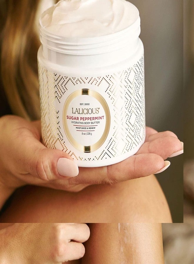 LaLicious Sugar Peppermint Body Butter - Moisturizing & Hydrating Whole-Body Lotion with Peppermint Essential Oil Body and Skincare Products (8oz) - Image 3