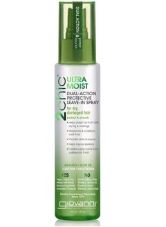 Giovanni Ultra Moisturizing Dual Action Leave-In Protective Spray, 4 oz - Protects against Heat Styling Breakage, Avocado & Olive Oil, Aloe Vera & Shea Butter, Botanical Extracts, Paraben Free,