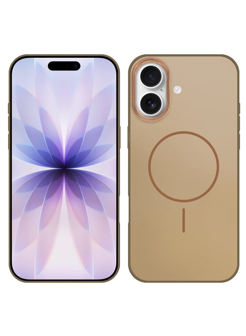 Hard TPU Case Cover for Apple iPhone 17 - Full Edge Coverage - Anti-Fingerprint and Glossy - MagSafe Compatible - Desert Titanium - Image 1