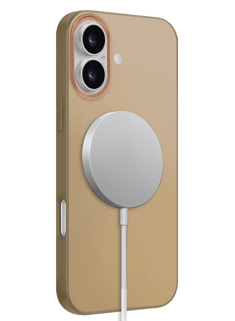 Hard TPU Case Cover for Apple iPhone 17 - Full Edge Coverage - Anti-Fingerprint and Glossy - MagSafe Compatible - Desert Titanium - Image 3