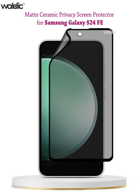 Samsung Galaxy S24 FE Full Cover Matte Ceramic Privacy Screen Protector - Explosion-Proof, Anti-Bubble, Anti-Fingerprint | Flexible Privacy Nano Ceramic, Anti-Peeping, Edge-to-Edge Coverage, High Transparency, Delicate Touch, Easy Installation