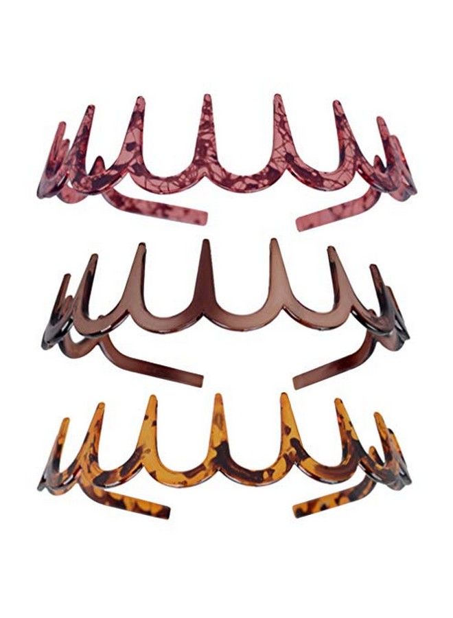 Lurrose 3Pcs Shark Tooth Headband Resin Teeth Comb Headband Wavy Toothed Hairband Hair Accessories For Women Men Girls (Assorted Color) - Image 5