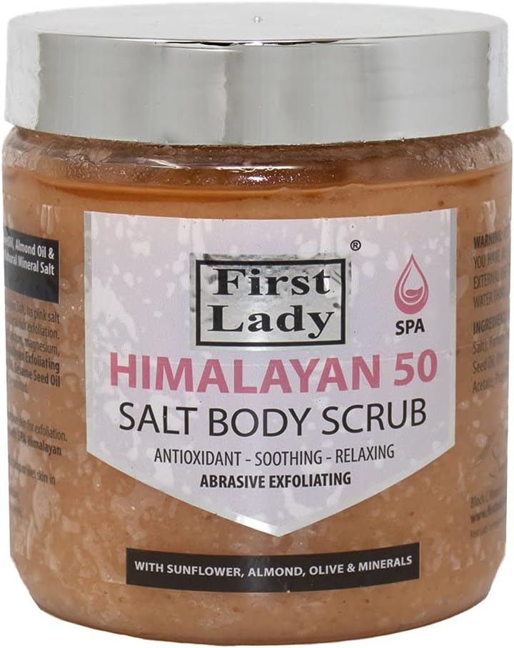 First Lady SPA Pink Himalayan 50 Salt Body Scrub 500ml Abrasive Exfoliating