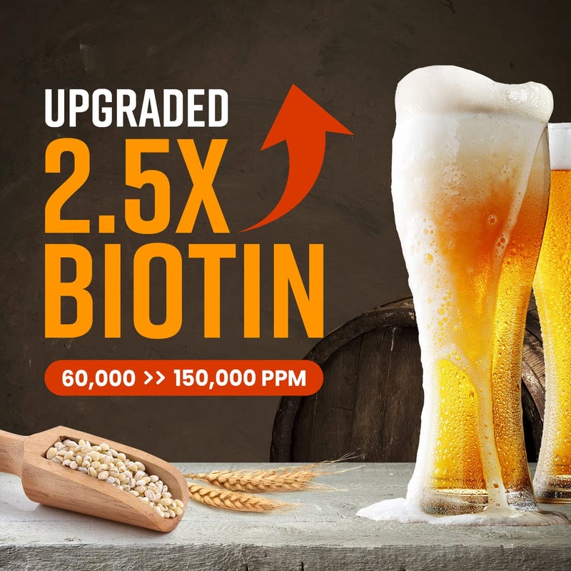 CRAZY SKIN شامبو بيرة ألمانية مجنون وبلسم شعر - مجموعة غنية بالبيوتين لتساقط الشعر، إعادة نمو الشعر وتكثيفه، خالي من الكبريتات، علاج مضاد لتساقط الشعر لجميع أنواع الشعر - Image 2