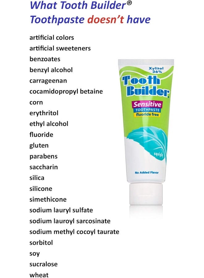 Squigle Tooth Builder SLS Free Toothpaste Stops Tooth Sensitivity Prevents Canker Sores Cavities Perioral Dermatitis Bad Breath Chapped Lips 4 oz 8 Ounce Pack of 2 Unflavored - Image 5