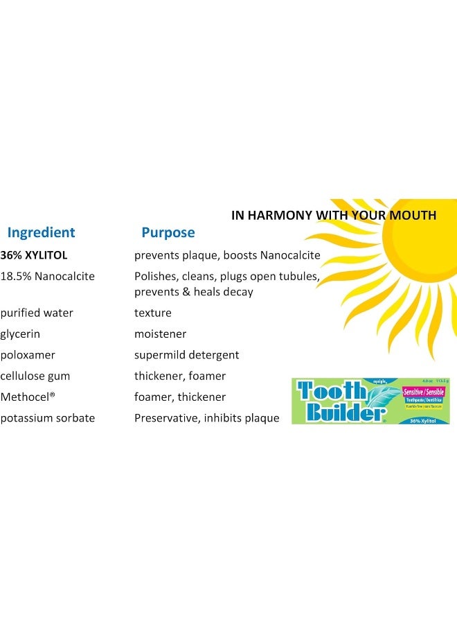 Squigle Tooth Builder SLS Free Toothpaste Stops Tooth Sensitivity Prevents Canker Sores Cavities Perioral Dermatitis Bad Breath Chapped Lips 4 oz 8 Ounce Pack of 2 Unflavored - Image 3