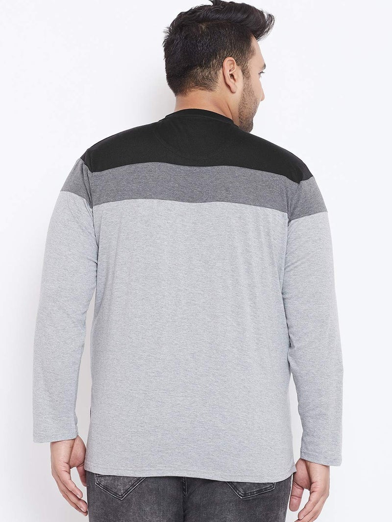 Bigbanana Men's Henley T-Shirt (Vagos,Grey,5XL) - Image 5