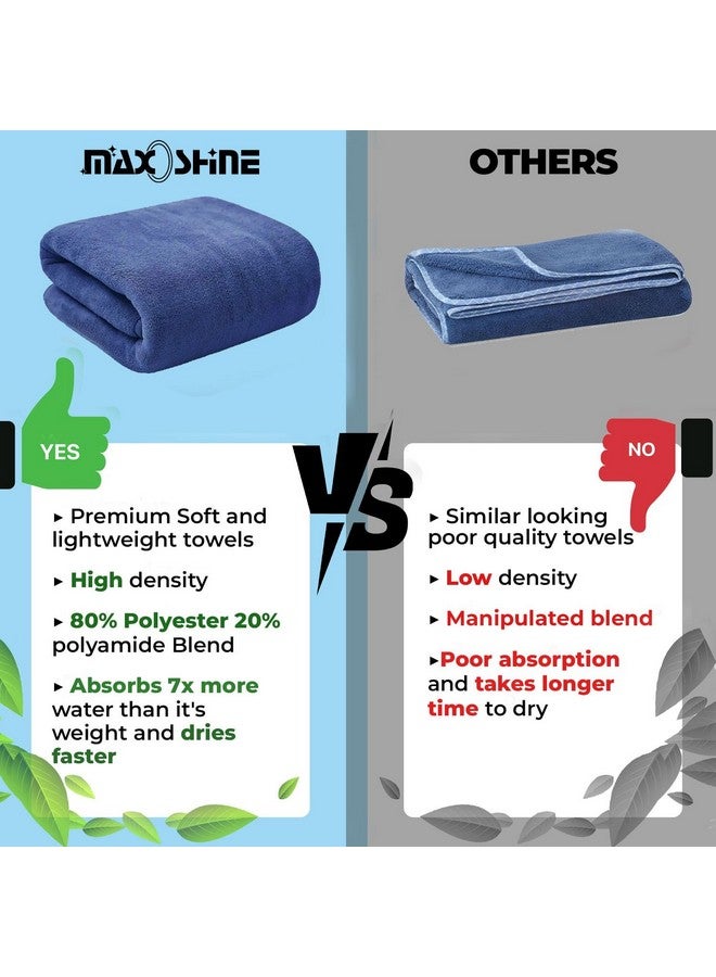 MAXOSHINE 500 GSM Microfiber Towels for Bath Large Size-Super Soft Coral Fleece Bathing Towel with Hook Super Absorbent-Thick Bath Towel for Men and Women-70 x 140 cm (Sky Blue, Pack of 1) - Image 4