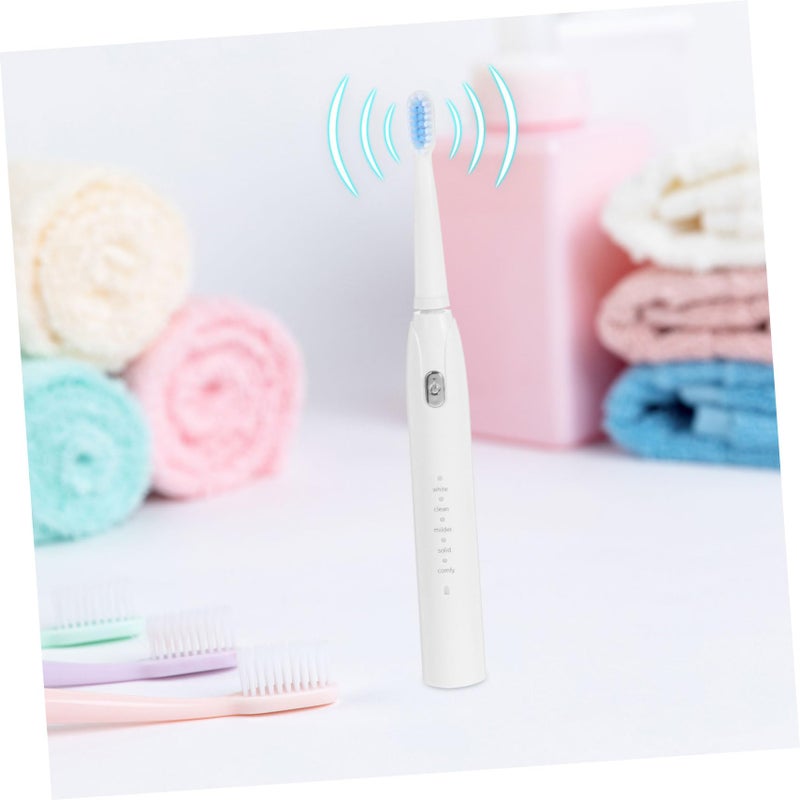 Five Speed Electric Toothbrush With USB Charging Soft Bristles For Gum Care And Timer White - Image 4