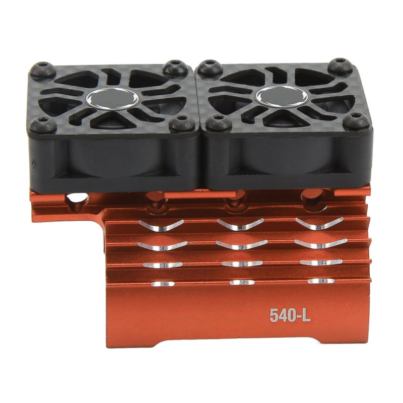 36mm RC Motor Fan Cooling Heatsink 28000RPM 8.4V with Dual Fans RC Brushless Motor Heatsink Cover for 540 550 Motor Orange - Image 5