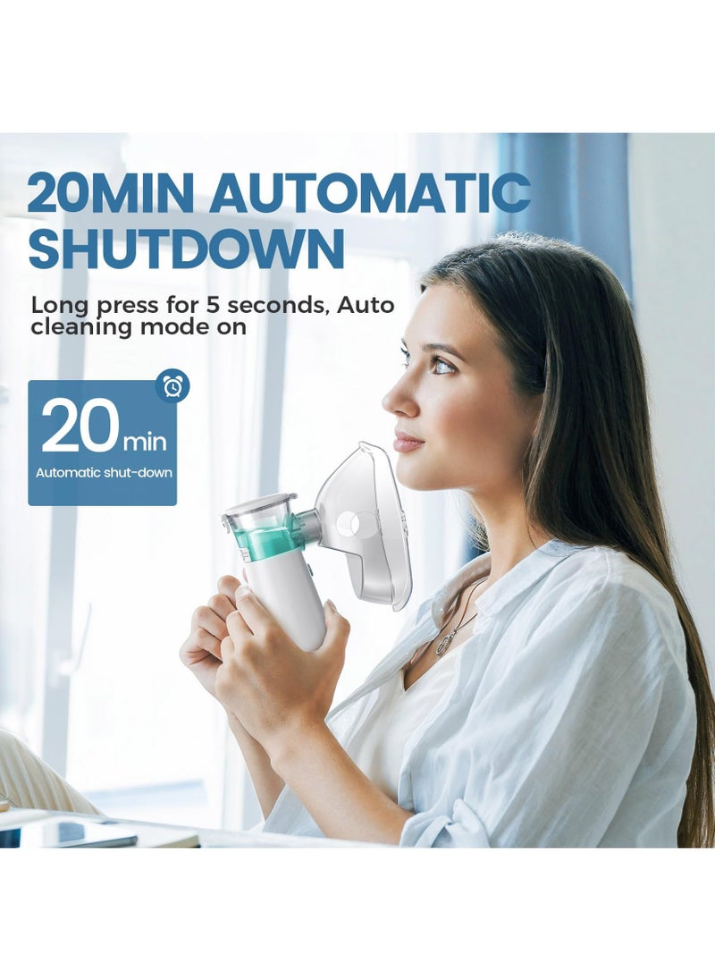 Hulami - Portable Auto Nebulizer Machine - Rechargeable Mesh Nebulizer for Adults and Kids, Travel and Household Use, Electric Handheld Inhaler for Breathing Problems - Image 1