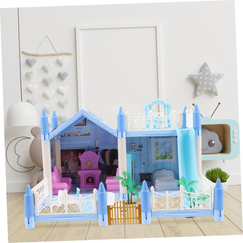 Mini Dollhouse Gate Model Sturdy Birch Wood Decorative Furniture Accessory for Bedroom Rooms - Image 5