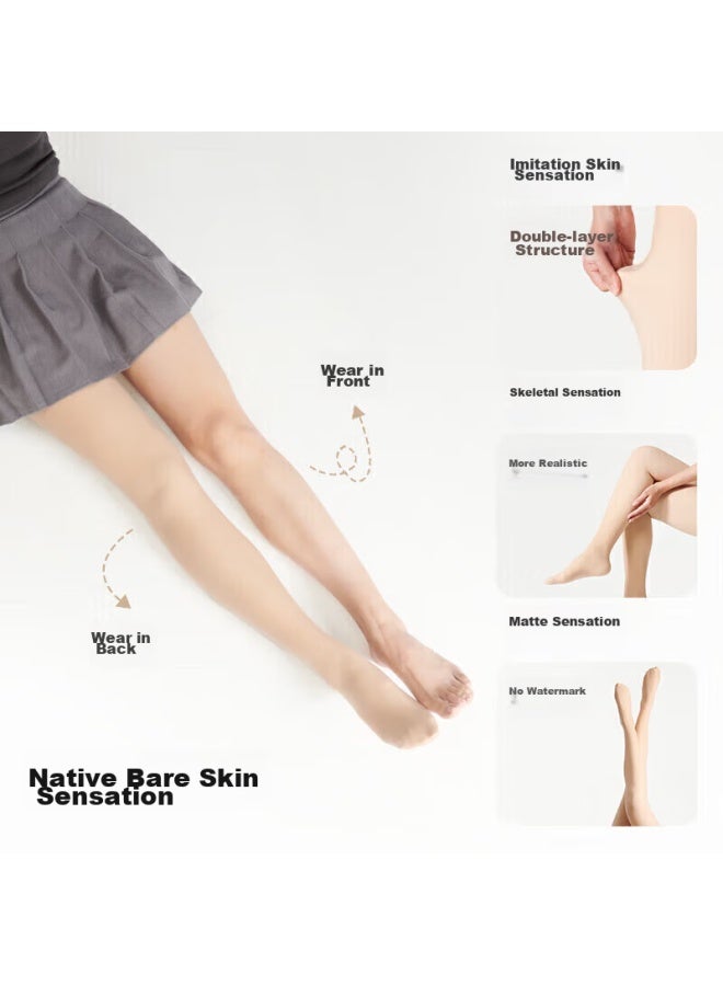 Ubras Yushuoxin Same Style Bare Leg Miracle Anti-snagging Skin-friendly Stockings Pantyhose 1800d Tapered White Skin M - Image 1