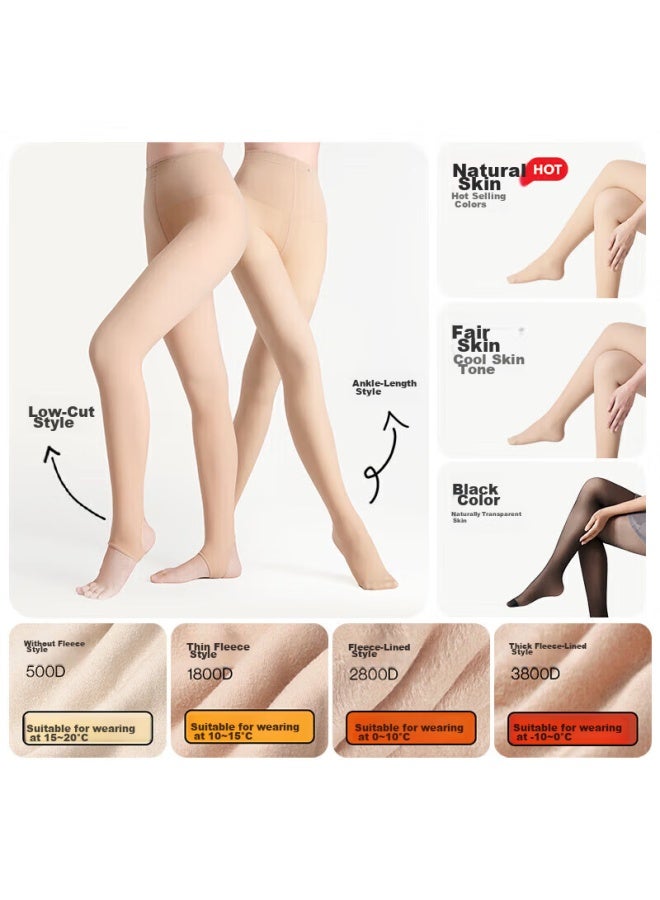 Ubras Yushuoxin Same Style Bare Leg Miracle Anti-snagging Skin-friendly Stockings Pantyhose 1800d Tapered White Skin M - Image 3