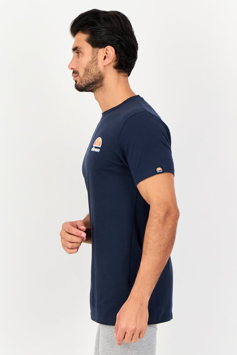 Ellesse Men Sportswear Fit Short Sleeves Outdoor T-Shirt, Navy - Image 3