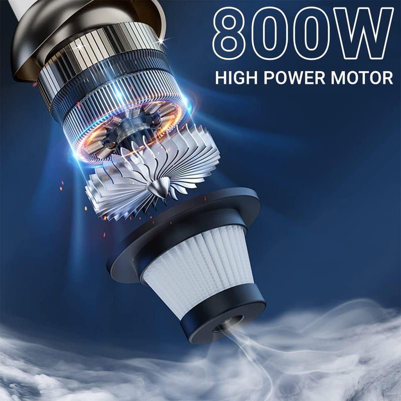 FT Tools Duster 800W Handheld Vacuum Cleaner for Home Use High Powerful Motor with Strong 65Kpa Suction Dry Vacuuming for Home Purpose Duster - Image 3