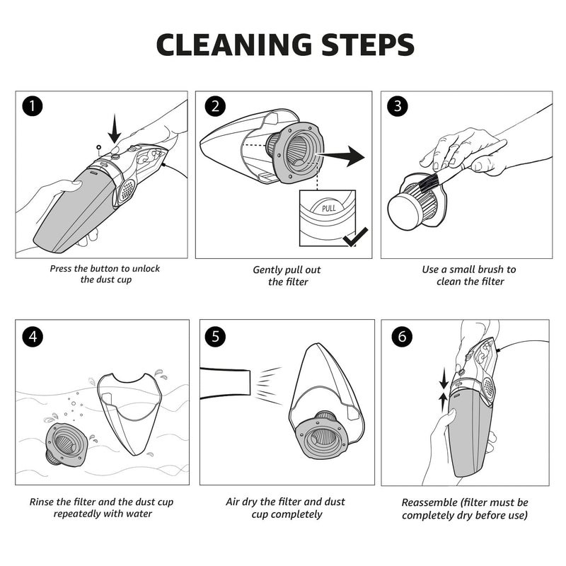 FT Tools Duster 800W Handheld Vacuum Cleaner for Home Use High Powerful Motor with Strong 65Kpa Suction Dry Vacuuming for Home Purpose Duster - Image 5