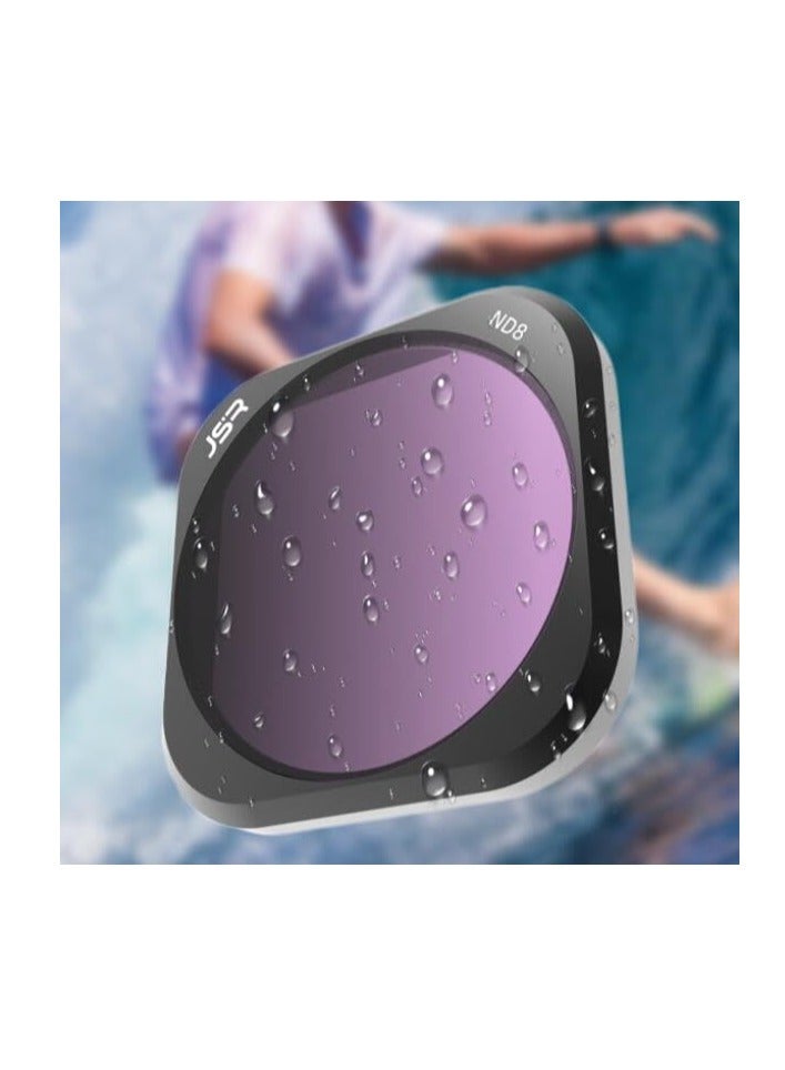 Lens Filters for Insta 360 Ace Pro, Waterproof Lens Protection Filter Set, Polarizing Neutral Density HD Filter Lens Protective Protector Cover for Insta 360 Ace Pro (ND8PL+ND16PL+ND32PL+ND64PL) - Image 2