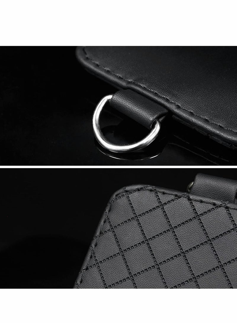 Excefore Car Air Vent Storage Bag Organizer Pocket Sunglass Holder Bling Mount Phone Coin Key Card Case with Hook, Black  - Image 5
