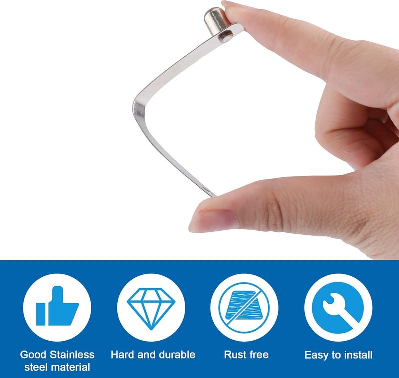 INCREWAY 16pcs 8mm Stainless Steel Tent Poles Push Single Button Spring Clips for Camping Kayak Paddle Tent Pole - Image 3