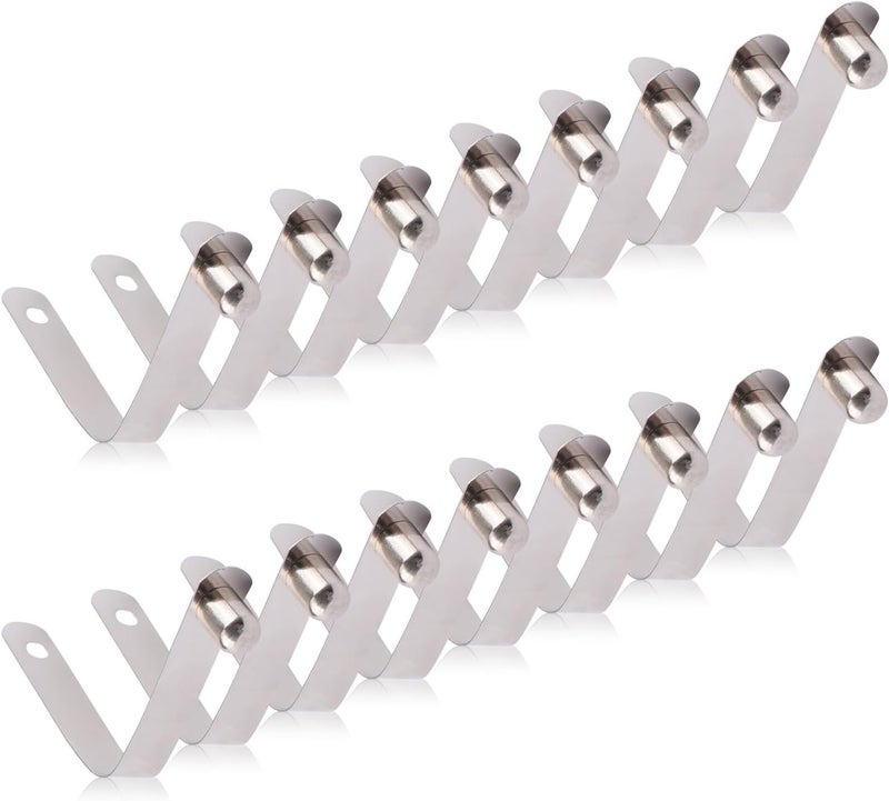 INCREWAY 16pcs 8mm Stainless Steel Tent Poles Push Single Button Spring Clips for Camping Kayak Paddle Tent Pole - Image 1