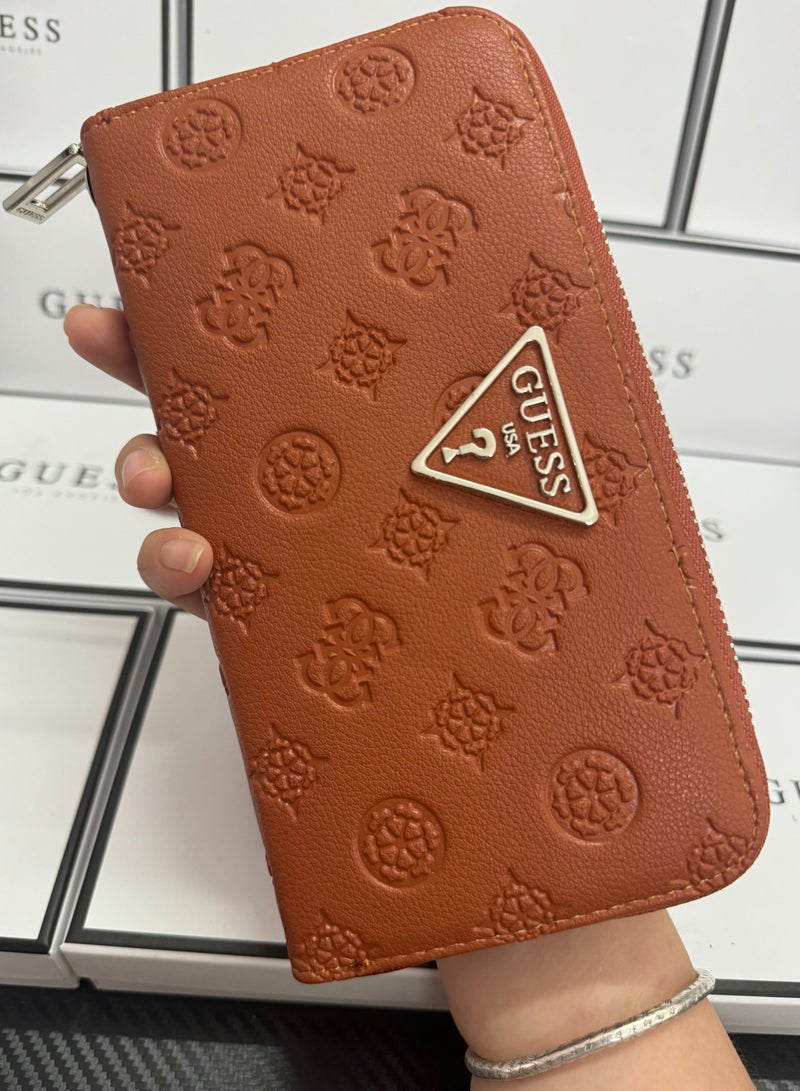 GUESS Women's camera bag wallet with classic print - Image 1