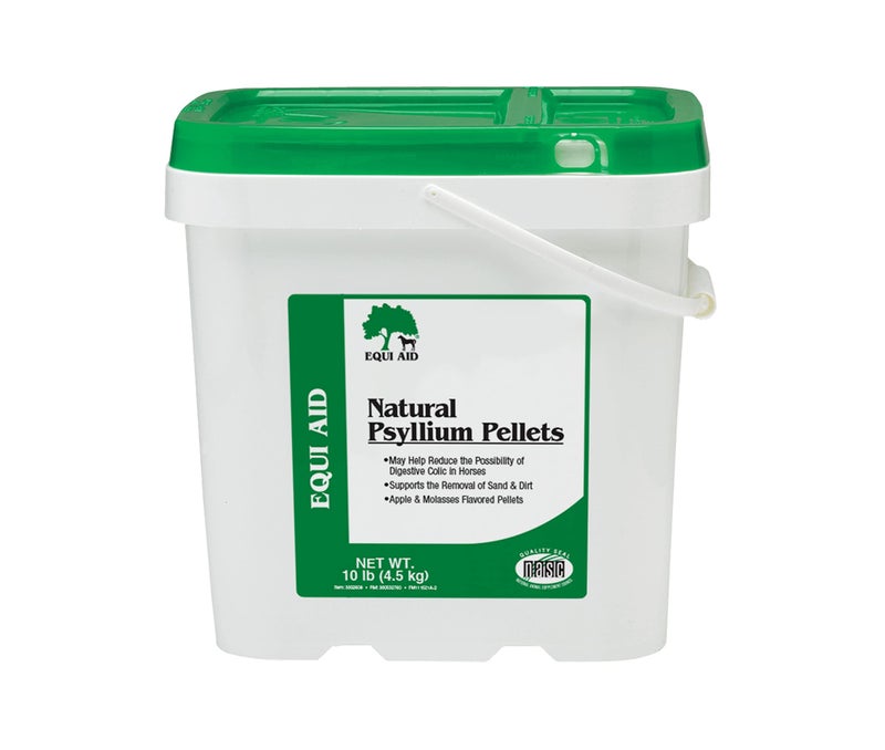Farnam Equi Aid Natural Horse Psyllium Pellets Supplement, Supports Removal of Sand & Dirt From the Ventral Colon, 10 Pounds, 32 Scoops - Image 1