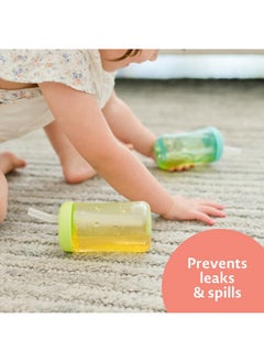 the FIRST years The First Years Squeeze & Sip Toddler Straw Cups - Squeezable Transition Sippy Cup with Silicone Straw - Toddler Feeding Supplies - 7 Oz - 3 Count - Ages 6 Months and Up  - Image 4