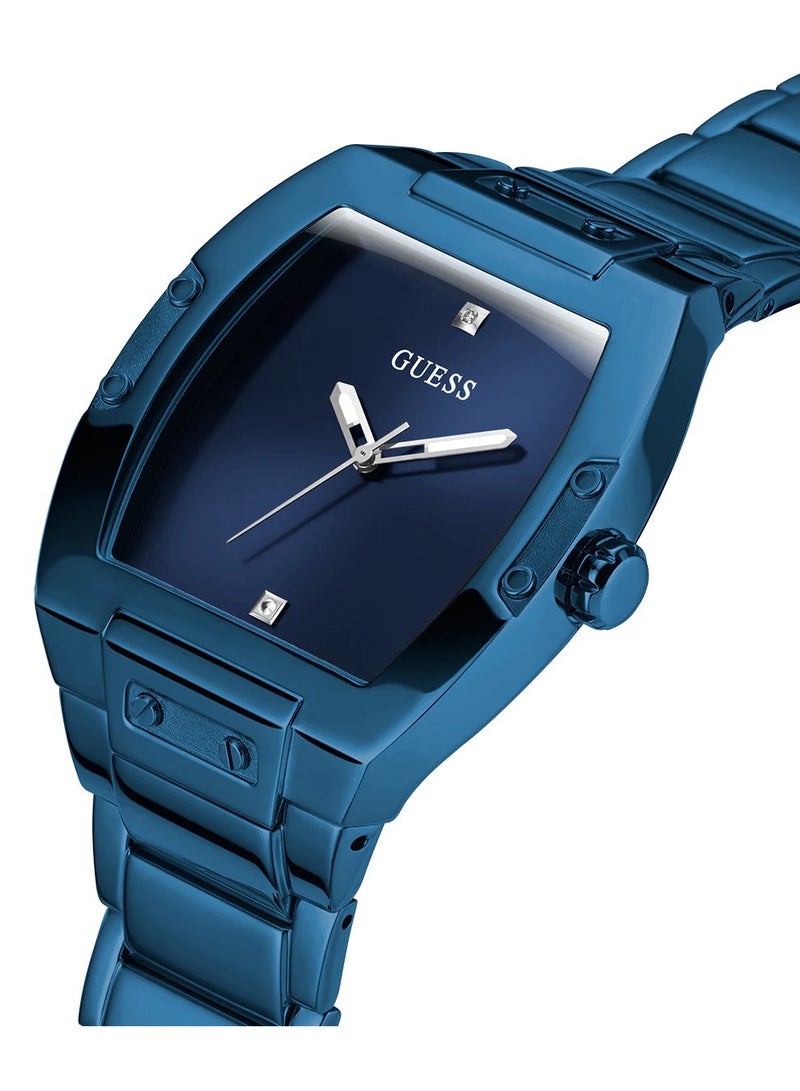 GUESS Men's Analog Tonneau Shape Stainless Steel Wrist Watch GW0387G4 - 43 Mm - Image 3