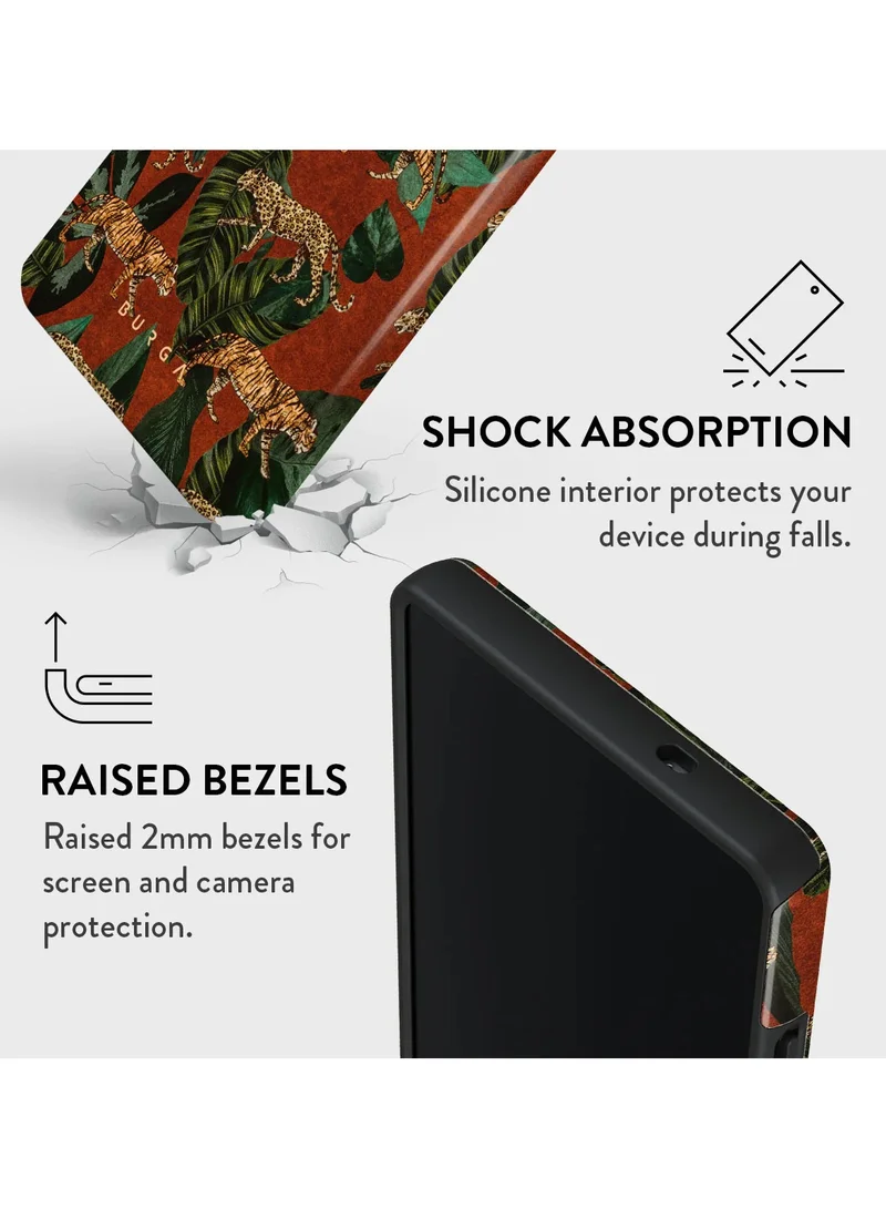 BURGA Samsung Galaxy S25 Ultra Mobile Phone Case Hybrid 2 Layer Hard Shell Silicone Protective Case, Scratch Resistant Shockproof Cover,jungle Morning Commute
