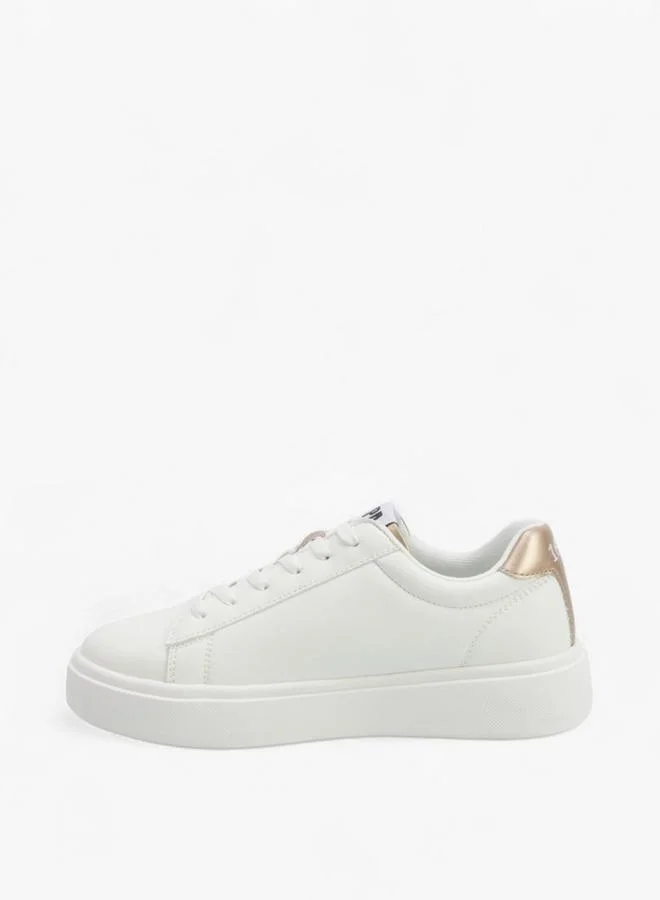 يو اس بولو اسن Women's Solid Lace-Up Sneakers