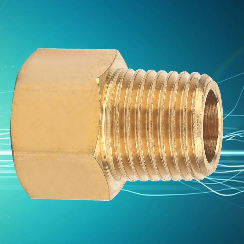 مُحول تثبيت أنابيب النحاس لمقاييس الضغط 1/4" BSPT ذكر إلى 1/4" NPT أنثى - Image 1
