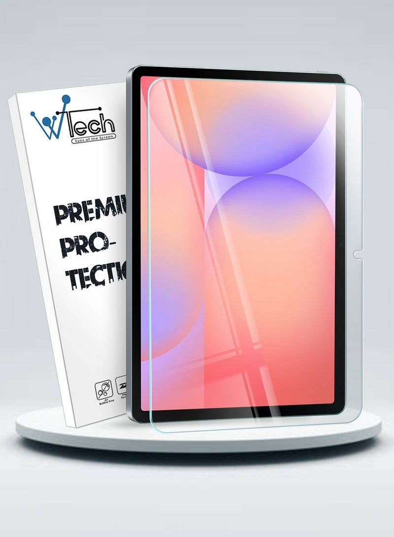 دبليو تيك سامسونج جالكسي تاب S10 لايت 5G 2025 (10.9 بوصة) سلسلة وتك بريميوم واقي شاشة زجاجي مقسى كامل حواف منحنية (TSGPCN) - شفاف - Image 1