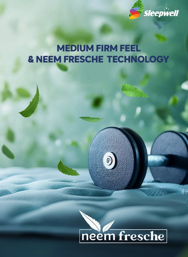 Sleepwell Utsav 2.0 | Resitec Foam | Twin Bed Size | Medium Firm | Neem Fresche Technology | Anti Sag Mattress (200L x 120W x 15H cm) - Image 2