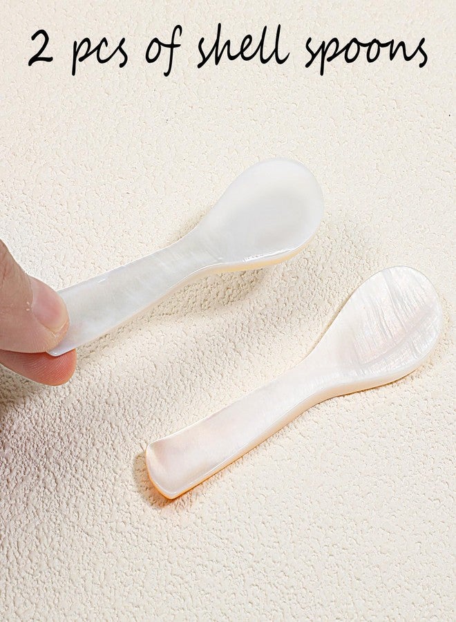 Ajcotahm 2Pcs Caviar Spoons, 3.5 Inch Mother of Pearl Spoon Hand Craft Shell Spoon for Caviar, Ice Cream, Eggs, Coffee, Salt, Jam, Restaurant Serving - Image 3