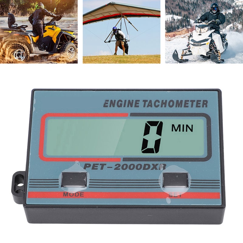 Handheld Digital Induction Chainsaw Tachometer LCD Display IP65 Waterproofing Tach Gauge for 2 Stroke 4 Stroke Engine - Image 5