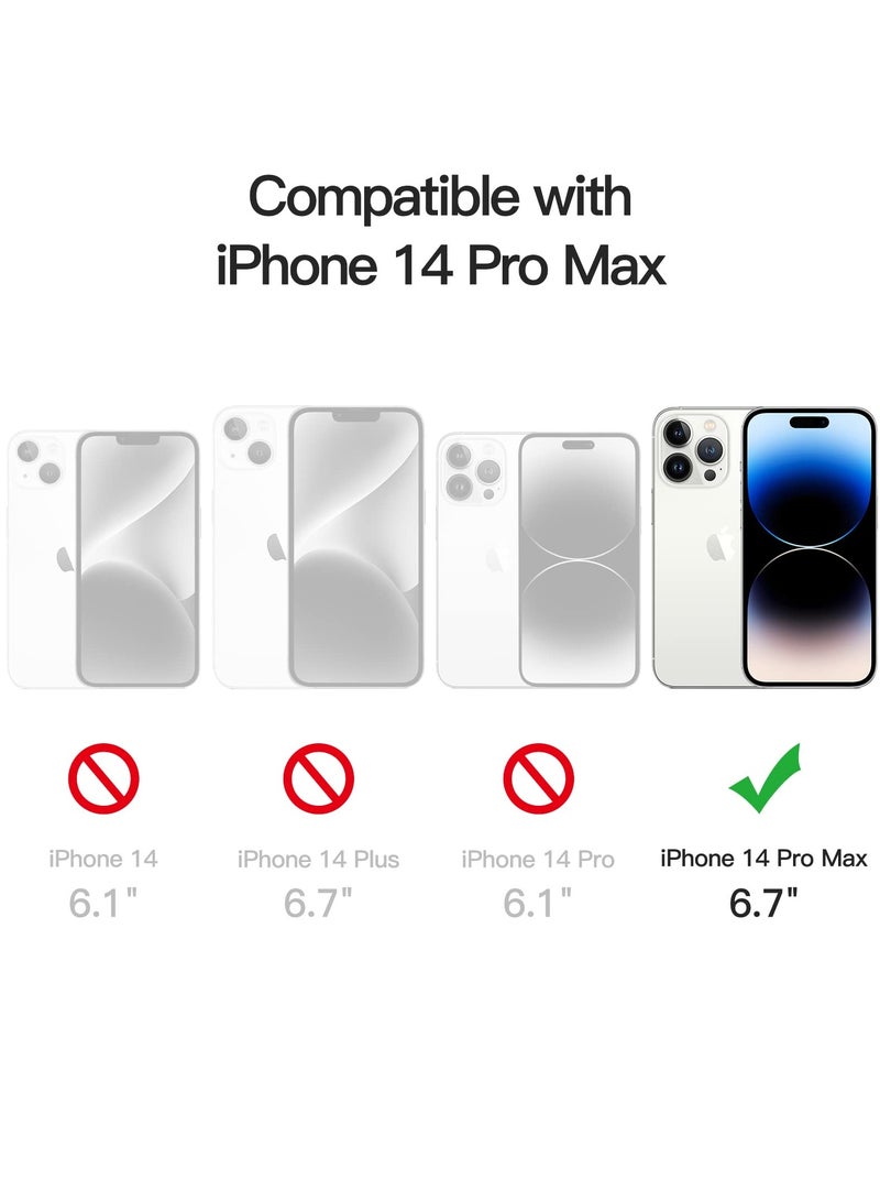 JETech Full Coverage Screen Protector for iPhone 14 Pro Max 6.7 Inch with Camera Lens Protector Tempered Glass Film HD Clear 2 Pack Each - Image 1