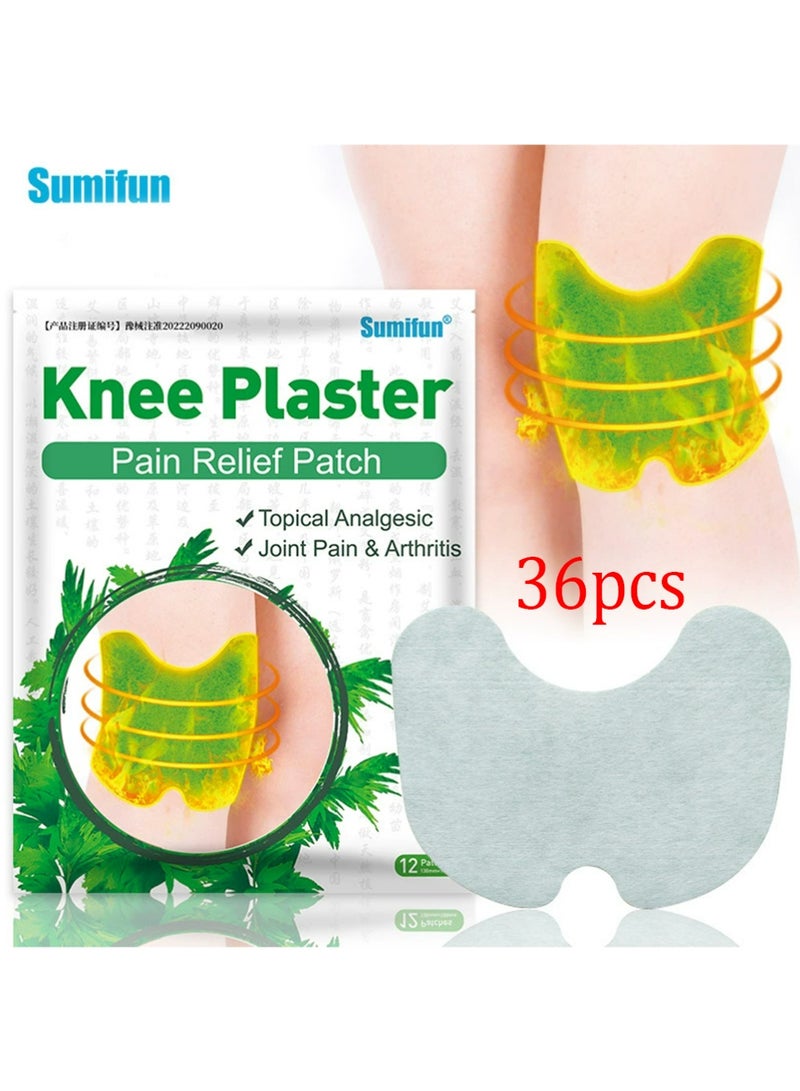سوميفون 36PCS الركبة التخفيف التصحيح, الدودة الألم التخفيف التصحيحات, الصينية العشبية الطبيعية الركبة المفاصل الألم التخفيف التصحيح, التخفيف من الألم الحرارة التصحيحات, التخفيف السريع من الألم للركبة, الخصر, الظهر, الرقبة, الكتف - Image 1