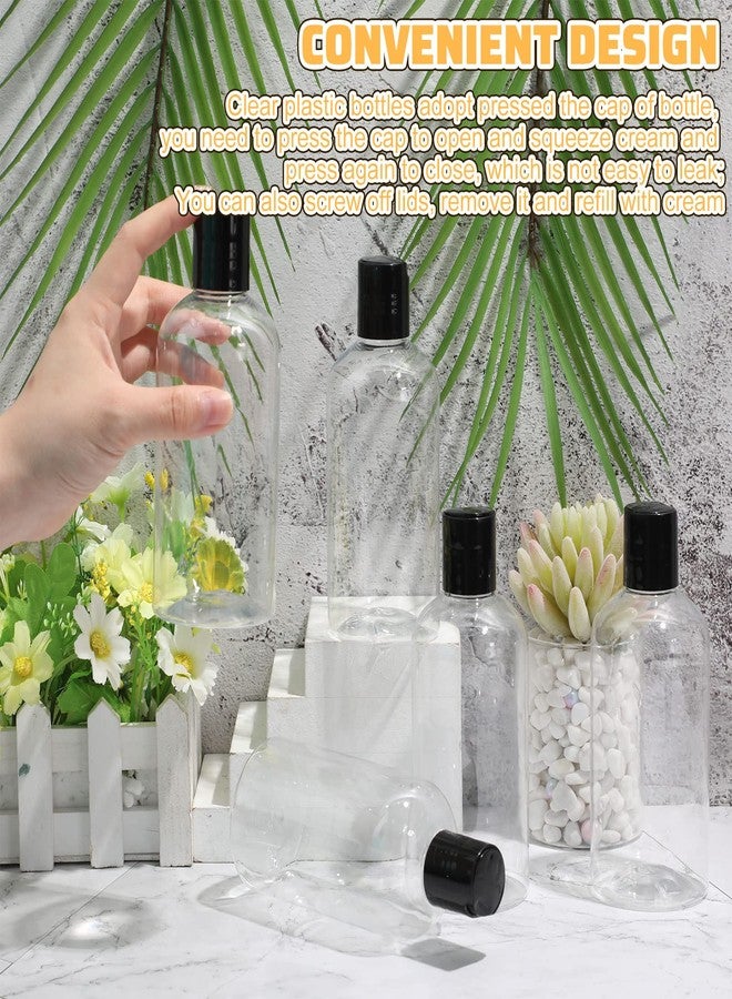 ايرينير مجموعة إيريناري من 30 زجاجة سفر سعة 8 أونصات مع غطاء قرص أسود، قابلة لإعادة التعبئة، مصنوعة من البلاستيك الشفاف، سهلة التفريغ، مناسبة للشامبو، وغسول الجسم، والكريم، واللوشن، والبلسم، والصابون السائل للجسم. - Image 5
