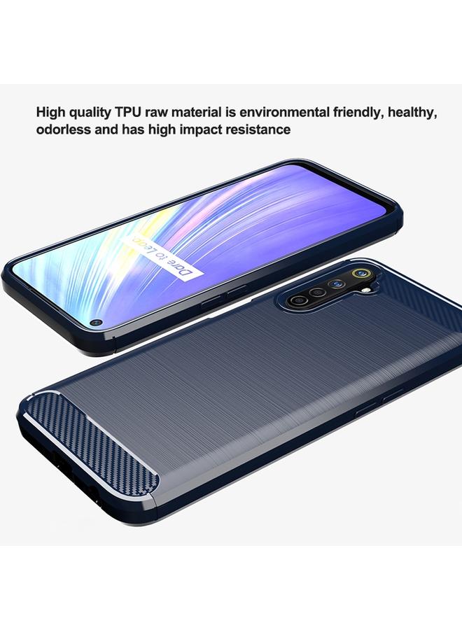 اس-توب جراب لهاتف Realme 6 مصنوع من ألياف الكربون TPU بملمس ناعم - Image 4