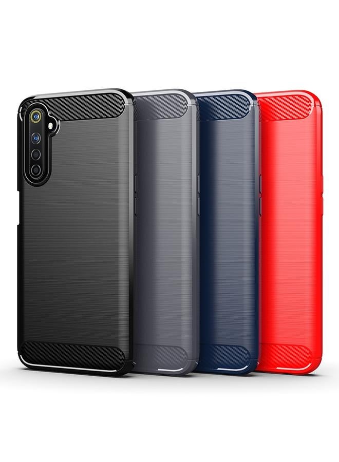 اس-توب جراب لهاتف Realme 6 مصنوع من ألياف الكربون TPU بملمس ناعم - Image 2
