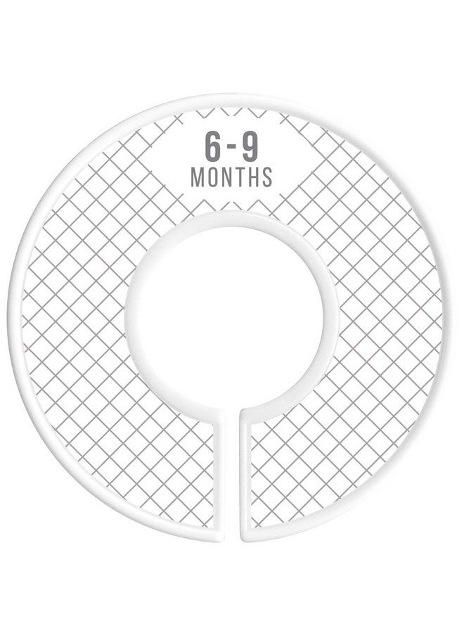 Delicush Baby Closet Size Dividers Light Grey 6 Nursery Organizers Stripe Neutral - Image 5