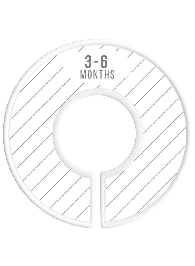 Delicush Baby Closet Size Dividers Light Grey 6 Nursery Organizers Stripe Neutral - Image 4