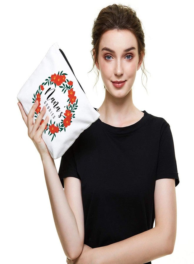 IHopes+ Funny Nana Makeup Zipper Pouch Bag | Floral Nana's Goodies Cosmetic Travel Accessories Bag Make-Up Toiletry Case Pouch Gifts for Mother's Day Christmas Baby Shower - Image 5