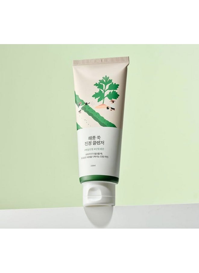 Round Lab - Mugwort Calming Cleanser Cleanse And Calm Simultaneously Formulated With 4Cica Soothing Low Ph Moisturizing Cream Type Cleanser (5.07 Fl.Oz) - Image 1